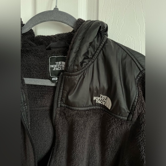 Black North Face Fleece Jacket with Waterpoof Hood - Picture 1 of 5